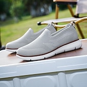 billige Sneakers til herrer-slip-on strikkede joggesko for menn, pustende mesh-overdel med komfortabel passform, uformelle lette sko for hverdags- og utendørsaktiviteter