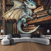 billiga djurgobelänger-Magisk klass Drakhängande Tapestry Väggkonst Stort Tapestry Mural Dekor Fotografik Bakgrund Filt Gardin Hem Sovrum Vardagsrum Dekoration