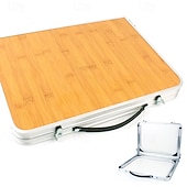 cheap Camping Accessories-1pc Camping Outdoor Mini Folding Table, Compact and Lightweight, Easy to Carry, Durable, Perfect for Picnics, Hiking, and Outdoor Activities, Convenient Storage and Setup