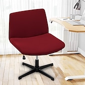 ieftine Futon Sofa Cover-Huse pentru scaun fără brațe, huse moale pentru scaun de birou, rezistente la zgârieturi de pisică