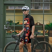 Недорогие Комплекты мужской одежды-Муж. Велокофты и велошорты Мультипликация С короткими рукавами Велоспорт Наборы одежды с 3 задними карманами Горные велосипеды Шоссейные велосипеды