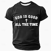  Men's Bible Jesus Christian T Shirt Short Sleeve T shirt 3D Print Crew Neck Shirt Designer Casual Party Holiday Blue Black Green Summer Spring Clothing Apparel