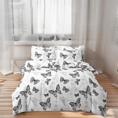 economico Set copripiumino-Set di copripiumini arte sud-ovest modello rosso nero Set di copripiumini Soffice Set di biancheria di lusso in poliestere 3 pezzi Idee regalo per la casa
