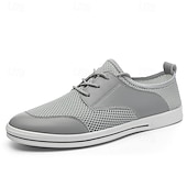cheap Men&#039;s Sneakers-Men&#039;s Lightweight Breathable Mesh Lace-Up Sneakers – Casual Walking Shoes with Airy Design for Summer, Travel &amp; Everyday Comfort