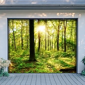 ieftine Bannere pentru garaj și ușă-Peisaj Decorațiuni Ușă Pădure Aripi Covor Ușă Garaj Banner Exterior Fundal Mare pentru Sărbătoare Ușă de Garaj Acasă Decorațiuni de Perete