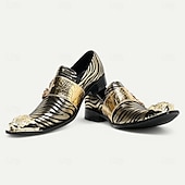 baratos Sapatos Sociais Elementares-Mocassins em Couro de Vaca Premium Masculinos com Padrão de Zebra Ousado e Design de Dupla Fivela com Ponta Dourada–Calçados Estilosos e Confortáveis para Ocasiões Formais e Fashion-forward