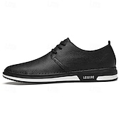 economico Casuale-scarpe da ginnastica casual stringate in similpelle bianca da uomo, comode scarpe antiscivolo con suola in gomma, ideali per l&#039;uso quotidiano e per il tempo libero