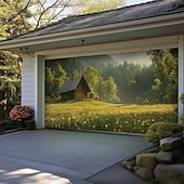 voordelige Garage en Deurbanners-Landschap Deur Decoraties Garage Deur Cover Lente Veld Buiten Banner Grote Achtergrond voor Feestdag Buiten Garage Deur Thuis Wanddecoraties