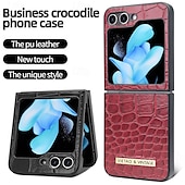 halpa Samsung-kotelot-Puhelinpidike Samsung Galaxy Z Flip 5 Z Flip 4 Z Flip 3 takapaneeli iskunkestävä retro PU-nahka
