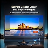 Недорогие Проекторы-Интеллектуальный проектор 1080p Vision 1080p HD 400 яркость ANSI для Android 11.0 два диапазона Wi-Fi поворот на 180 градусов для домашнего кинотеатра и использования на открытом воздухе