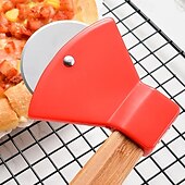 お買い得  キッチン用品＆小物-ピザカッターホイール スチール斧型 丸型ピザカッター ハンドル付き 快適なグリップ パイ クッキー パン ケーキ用