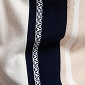 halpa Miesten Elite Polo-Miesten Polo Neulo poolo Muodollinen Työ Sänkyjen avaus Lyhythihainen Raidoitettu Pystysuuntaiset nauhat Raita-Trim Raita Kevät Beesi Polo