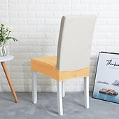 levne potah na židli-voděodolné potahy na jídelní židle pu kožené potahy na židle bez zadních potahů snímatelný omyvatelný chránič židle