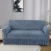 baratos Cobertura de Sofa-1 peça capa de sofá elástica com saia capa de sofá impressa protetor de móveis para quarto sala de estar decoração de casa