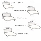billiga Sängkläder Tillbehör-Stretch sänggavelöverdrag slipcover enfärgad dammskyddande sänggavel skydd överdrag