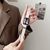 billige Apple Watch-bånd-Solo loop Kompatibel med Apple Watch-klokkereim 38mm 40mm 41mm 42mm 44mm 45mm 49mm Justerbar PU-lær Erstatningsklokkerem til iwatch Ultra 2 Series 9 8 7 SE 6 5 4 3 2 1