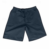 preiswerte Klassiker-Herren Shorts Kurze Hosen Shorts aus Baumwollleinen Sommer-Shorts Strandshorts Kurze Hosen Tasche Kordelzug Elastische Taille Glatt Komfort Atmungsaktiv Kurz Urlaub Festtage Strand Hawaiianisch Boho
