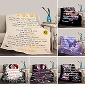 cheap Blankets &amp; Throws-Mother&#039;s Day Blanket, A Letter to Mom, Mother&#039;s Day Gift  Soft and Cozy Throw, Perfect Gift for Mom, Floral or Heart Design, Warm and Comfortable