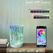 economico luci del proiettore della galassia stella-lampada da notte a led vaso rgb moderna arte decorazione stile luce notturna intelligente app controller con telecomando perfetto per camera da letto soggiorno ufficio composizione floreale 1x