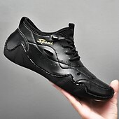 baratos Ténis para Homem-tênis esportivo masculino branco de couro sintético com design perfurado, leve e confortável, ideal para atividades casuais e ao ar livre