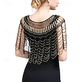 billige bryllup gjesteomslag-1920-tallet kvinner sjal wraps paljett perler brudesjal flapper aftenkappe