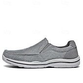 levne Pánské nazouváky a mokasíny-pánské ležérní slip-on tenisky – pohodlné plátěné boty s lehkou podrážkou pro outdoorové aktivity, denní nošení i dovolenou