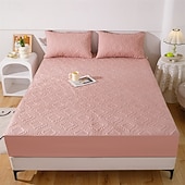abordables Parures de draps-Protector de matelas imperméable Matelas matelassé Housse de matelas ajustée Protéger le lit Housse de lit épaisse Antidérapante Draps ajustés avec poche profonde Silencieux Hypoallergénique