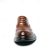 economico Formale-scarpe brogue in similpelle marrone da uomo - calzature formali eleganti e resistenti per lavoro, ufficio ed eventi speciali