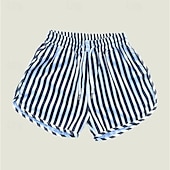 baratos shorts de natação masculinos-Homens Bermuda de Surf Shorts de Natação Calção Justo de Natação Calção Com Cordão Cintura elástica Listrado Conforto Secagem Rápida Curto Diário Feriado Piscina Moda Casual Amarelo Rosa