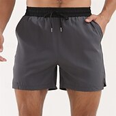 baratos shorts ativos masculinos-Homens calções atléticos Shorts de moletom Shorts de Corrida Shorts de Academia Bolsos Com Cordão Cintura elástica Tecido Conforto Curto Esportes Diário Para Noite Moda Casual Verde Claro Vermelho