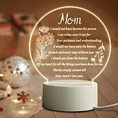 preiswerte Partybedarf-graviertes Nachtlicht für Mama – perfektes Geschenk von Tochter oder Sohn zum Muttertag, zu Weihnachten, zum Valentinstag – USB-betriebene LED-Lampe mit klarem Text &amp;schöne Muster