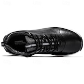 cheap Men&#039;s Golf Shoes-Men&#039;s Black and White Golf Shoes with Spiked Sole, Breathable Upper, and Lightweight Design for Comfort and Support on the Golf Course