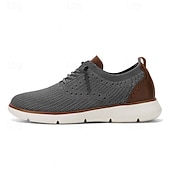 preiswerte Sneaker für Herren-Atmungsaktive Strick-Sneaker für Herren mit Kunstlederakzenten – stylische, leichte Sportschuhe für die Freizeit und den Komfort im Alltag