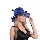 Недорогие Фасцинаторы и шляпы-женская церковная крещение свадьба шляпа-колокольчик чаепитие дерби платье шляпы-котелки