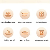 cheap Outdoor Recreation-Multi-Function Medical Stone Grill Pan Non-Stick Pan,Non-Stick Coating Frying Pan,Round BBQ Griddle with Handle,Multifunctional Stove Plate for Meats,Pancakes,Ribs