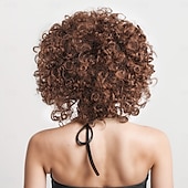 economico Parrucche trendy sintetiche-Parrucche sintetiche Yaki liscia Con frangia A macchina Parrucca Corto Oro chiaro Violetto Marrone chiaro Marrone scuro A1 Capelli sintetici Per uomo Biondo