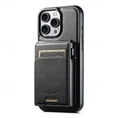 お買い得  iPhone用ケース-電話 ケース 用途 iPhone 16 Pro Max プラス iPhone 15 プロマックスプラス iPhone 14 13 12 Pro Max Plus バックカバー スタンド付き 磁石バックル ワイヤレス充電をサポート レトロ風 PUレザー