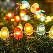 Недорогие Питание от батареек-пасхальный кролик &amp;светодиодные гирлянды в форме яиц – 2 м 20 светодиодов, гирлянды на батарейках для дома, спальни и праздничного декора
