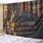 billiga djurgobelänger-Magisk klass Drakhängande Tapestry Väggkonst Stort Tapestry Mural Dekor Fotografik Bakgrund Filt Gardin Hem Sovrum Vardagsrum Dekoration