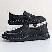 preiswerte Herrenpantoletten &amp; -slipper-Freizeit-Schlupfschuhe aus Kunstleder für Herren mit Steppnähten – bequemes, atmungsaktives Alltagsschuhwerk für Outdoor- und Freizeitaktivitäten