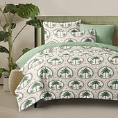 cheap 100% Cotton-Palm Tree Duvet Cover Full Size Bedding Set Bed Sets Quilt Cover Soft Lightweight Comforter Cover with 2 Pillowcases for Summer Spring