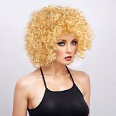 economico Parrucche trendy sintetiche-Parrucche sintetiche Yaki liscia Con frangia A macchina Parrucca Corto Oro chiaro Violetto Marrone chiaro Marrone scuro A1 Capelli sintetici Per uomo Biondo