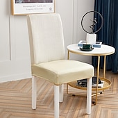 cheap Chair Cover-WaterProof PU Leather Dining Room Chair Cover Seat Covers Elastic Stool Covers Durable Dust-proof Cushion Cover for Home Hotel
