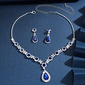economico Accessori e altro-I monili nuziali 1 Lega 1 bracciale Orecchini Collane Per donna Elegante Di tendenza Lusso Romantico Fantasia Gioia Tonda Parure di gioielli Per Feste