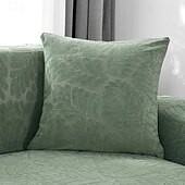 billige Trender innen puter-Chenille-blad quiltet putetrekk med bølget kant supermyke firkantede dekorative putetrekk sofa sofa stue
