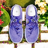 abordables Baskets femme-Baskets Flyknit à imprimé floral avec tige respirante, semelle légère et coupe confortable pour les promenades décontractées et les activités de plein air