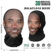 baratos Acessórios para festa-máscara preta de malha para festival de halloween - design realista 3D de rosto inteiro com capuz de malha respirável - para eventos esportivos, dramatizações e atividades de lazer