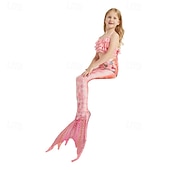 abordables Maillot de bain sirène-Enfants Fille Maillots de bain sirène Maillot de bain Vacances Plage Balance Vacances Tropique Maillots de bain 4 ans et + Eté Rose Claire Rose Claire