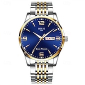 preiswerte Quarz-Uhren-1 Herren Sport Stahlband Uhr Leuchtet Im Dunkeln Kalender Wochenanzeige Licht Luxus All-In-One Legierung Mode Ultra-Dünn Digital Herren Business Uhr