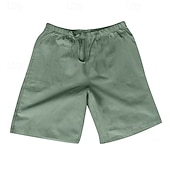 preiswerte Klassiker-Herren Shorts Kurze Hosen Shorts aus Baumwollleinen Sommer-Shorts Strandshorts Kurze Hosen Tasche Kordelzug Elastische Taille Glatt Komfort Atmungsaktiv Kurz Urlaub Festtage Strand Hawaiianisch Boho